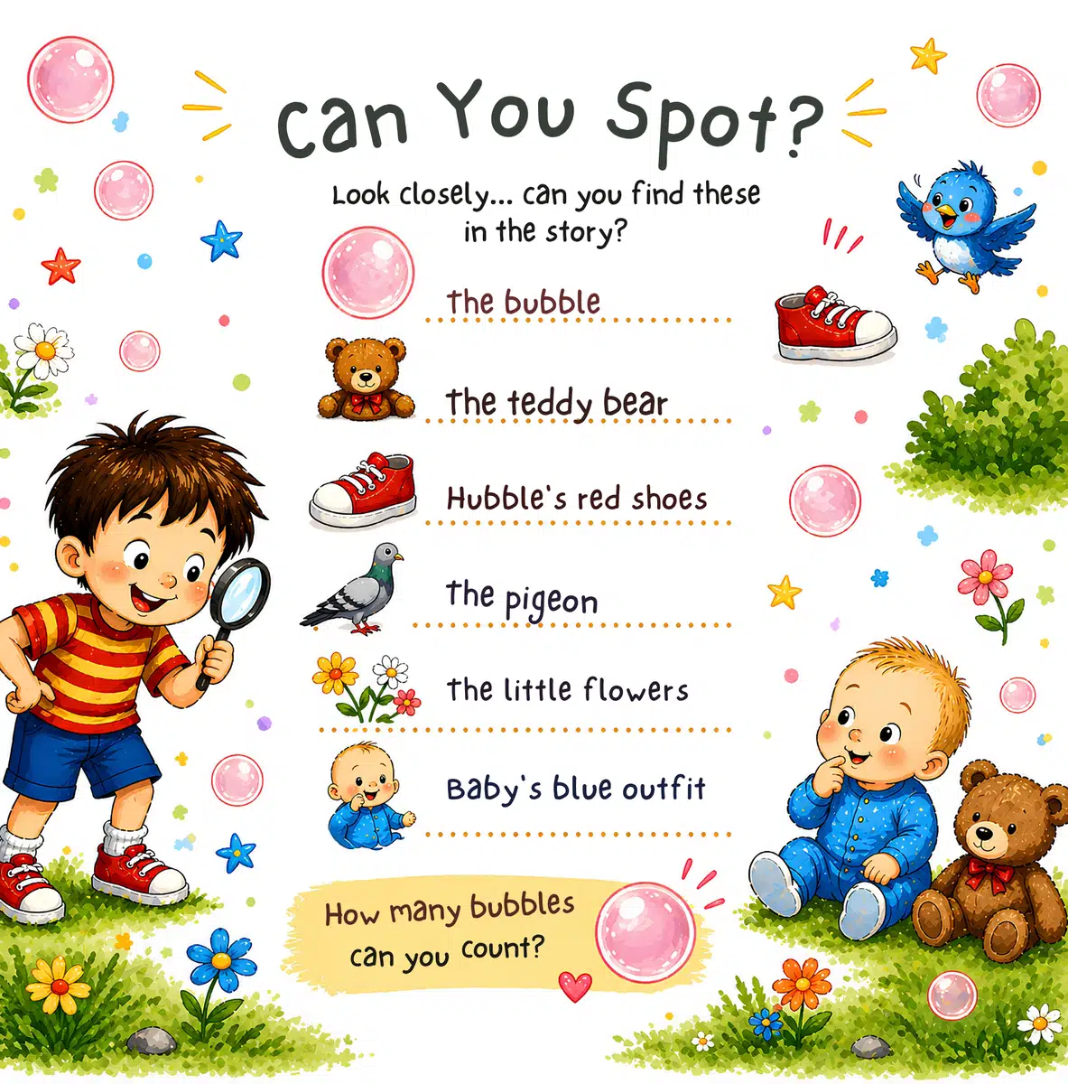 Look inside page: Can You Spot activity page
