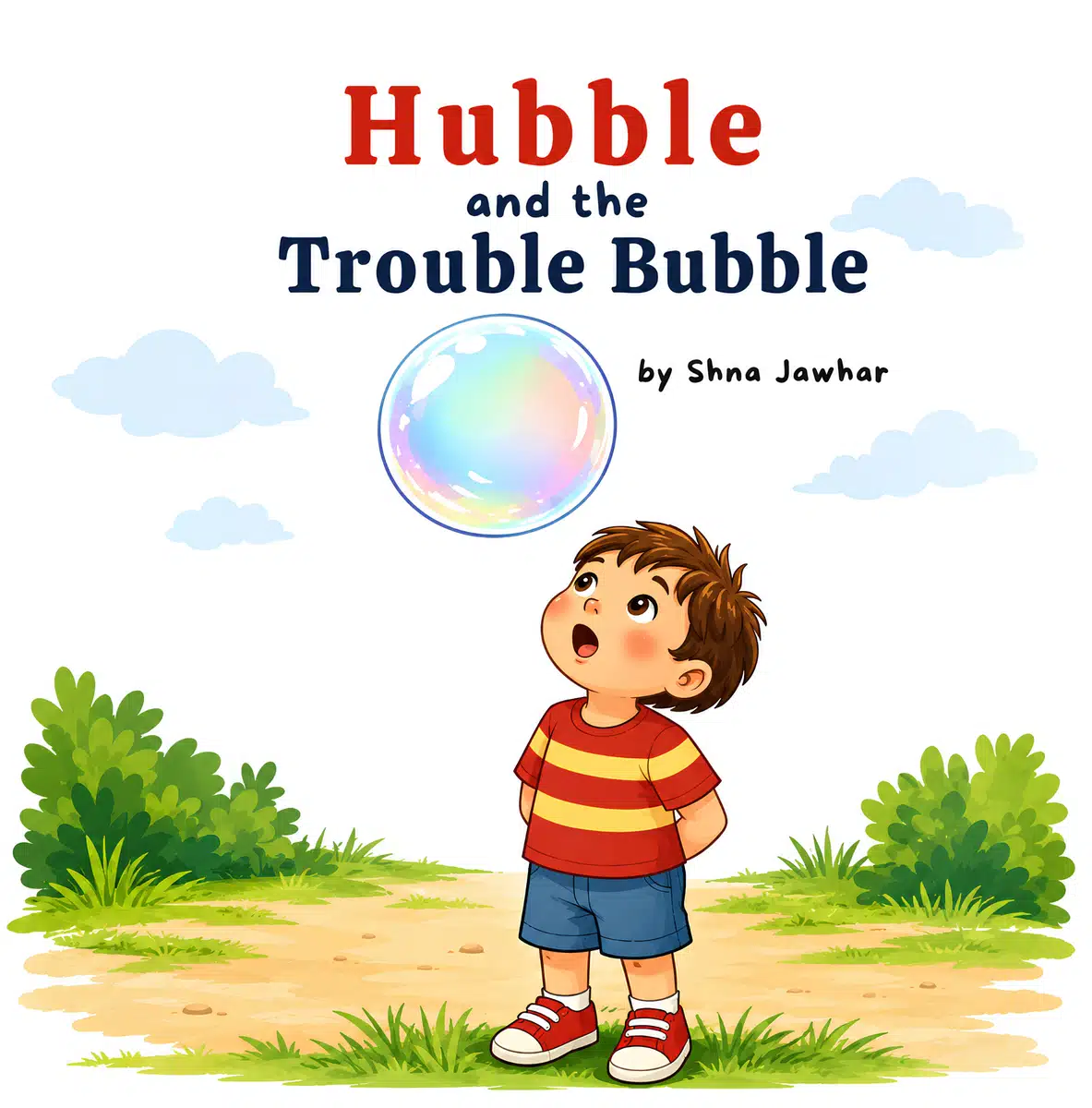 Look inside page: Hubble and the Trouble Bubble title page