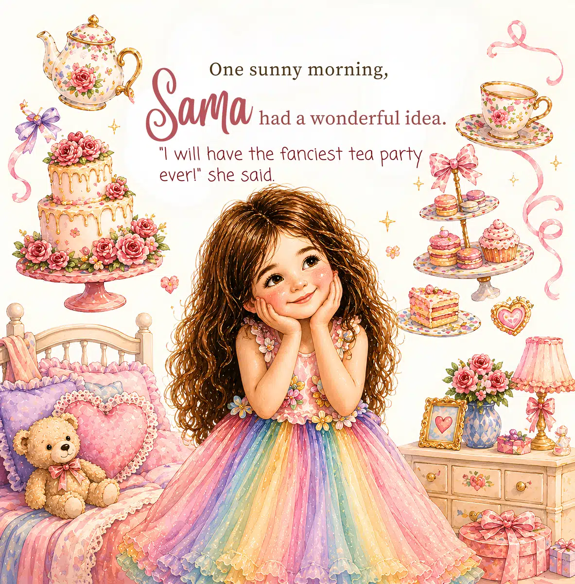 Look inside page: Sama has a wonderful idea for the fanciest tea party ever