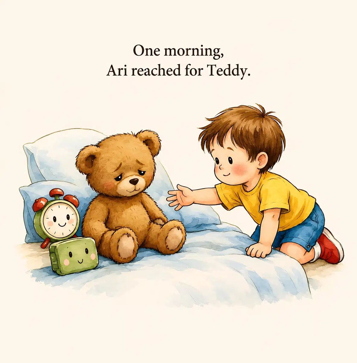 Look inside page: Ari reached for Teddy