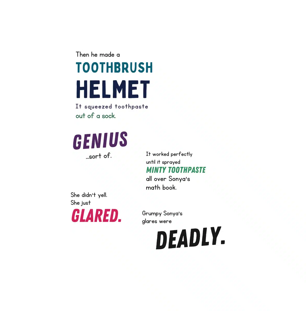 Look inside page: Yahya made a toothbrush helmet